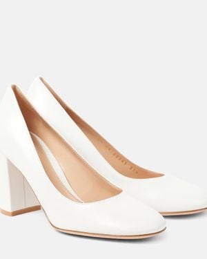 Gianvito Rossi 85 Leather Pumps - White