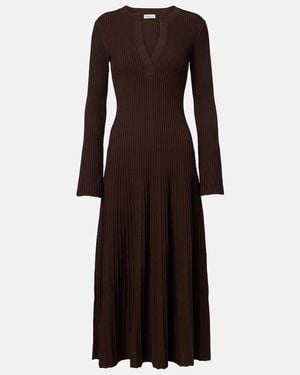Jonathan Simkhai Genna Ribbed-Knit Midi Dress - Brown