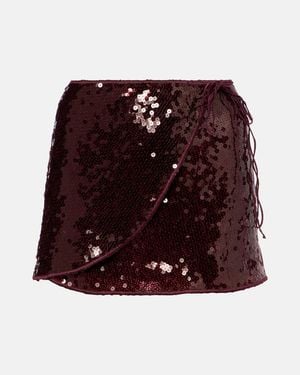 Oséree Marylin Sequined Miniskirt - Purple