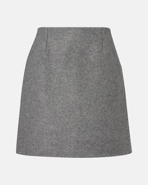 Carolina Herrera Minirock Aus Schurwolle - Grau