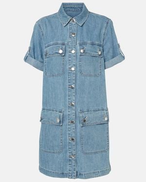 Veronica Beard Warren Denim Shirt Dress - Blue