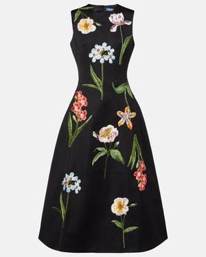 LEO LIN Cleo Floral Midi Dress - Black