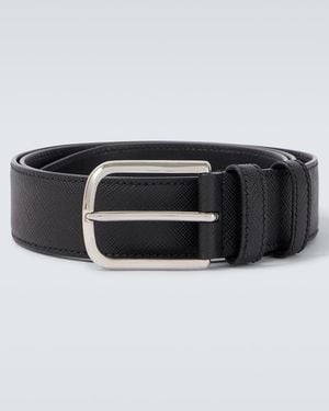 Prada Guertel Aus Saffiano-Leder - Schwarz