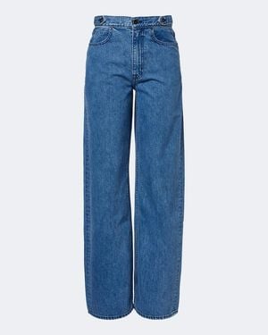 SLVRLAKE Denim Cassie Wide-Leg Jeans - Blue