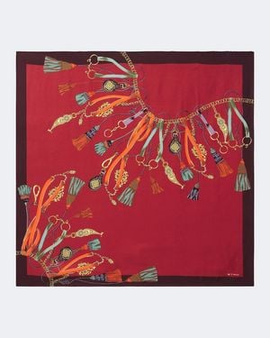 Etro Printed Silk Scarf - Red