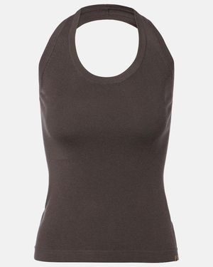 Extreme Cashmere Top N°409 Jerry Aus Baumwolle Und Kaschmir - Braun