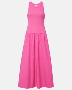 Velvet Vestido Midi Romilly En Mezcla De Algodon - Rosa