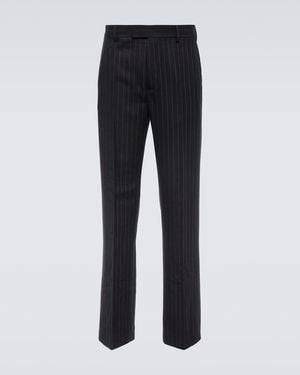 Dries Van Noten Pinnet Pinstripe Straight Pants - Blue