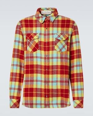 God's True Cashmere Plaid Cashmere Shirt With Labradorite - Red