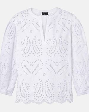 Etro Top Aus Einem Baumwollgemisch - Weiß