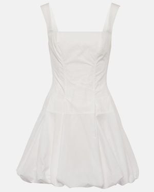 Jonathan Simkhai Juni Cotton-Blend Poplin Minidress - White