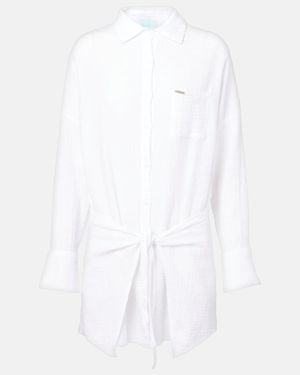 Melissa Odabash Sara Cotton Shirt Dress - White