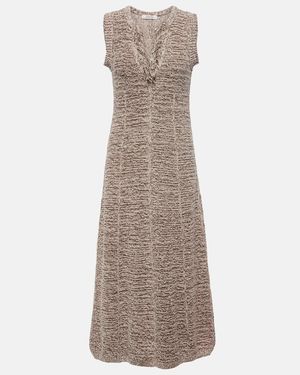 Dorothee Schumacher Autumn Sparkle Knitted Midi Dress - Natural