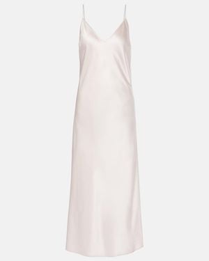 JOSEPH Silk Satin Slip Dress - White