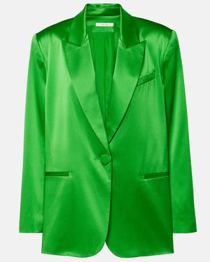 The Sei Oversized Silk Blazer - Green