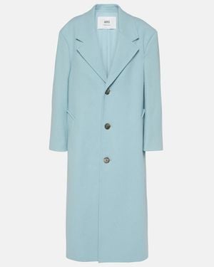 Ami Paris Mantel Aus Gabardine - Blau