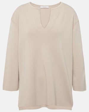 Max Mara Leisure Sottile Jersey Blouse - White