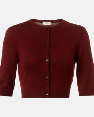 Saint Laurent Cropped-Cardigan Aus Wolle - Rot