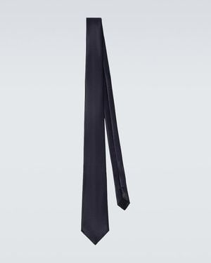 Saint Laurent Krawatte Aus Seidensatin - Blau