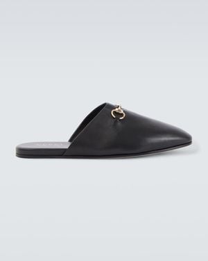 Gucci Mule With Horsebit, Leather - Black