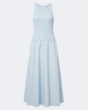 Velvet Romilly Cotton-Blend Midi Dress - Blue