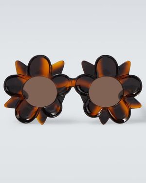 Bottega Veneta Peggy Flower Sunglasses - Brown