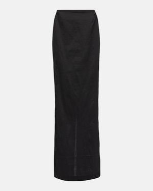 Alaïa Knit Maxi Skirt - Black