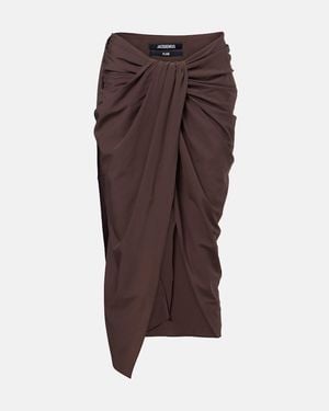 Jacquemus Pareo Draped Beach Cover-Up - Brown