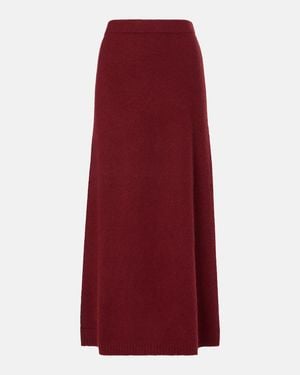 Max Mara Dorina Cashmere-Blend Maxi Skirt - Red