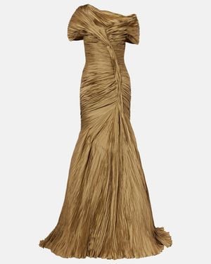Marmar Halim Off-Shoulder Bustier Gown - Natural
