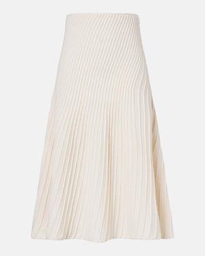 Alaïa Wool And Cashmere Midi Skirt - White
