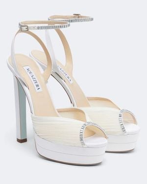 Aquazzura Sposa – Sandali Con Plateau Be Mine - Bianco