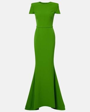 Safiyaa Robe Longue Parker En Crepe - Vert
