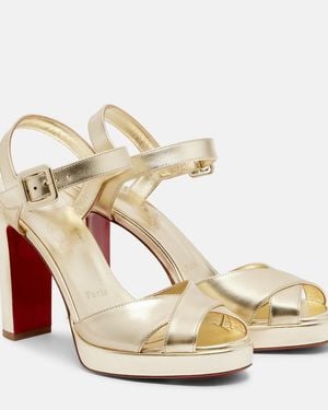 Christian Louboutin Cora Leather Sandals - Natural