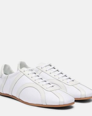 TOTEME Leather-Trimmed Trainers - White