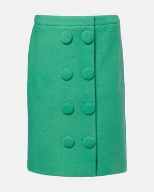 ShuShu/Tong Wool Pencil Skirt - Green