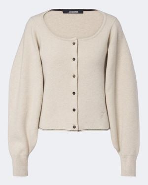 Jacquemus Tempo Wool And Cashmere Cardigan - Natural