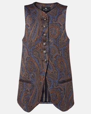 Etro Weste Aus Jacquard - Grau