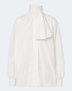 Ralph Lauren Blusa Con Sciarpa - Bianco