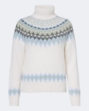 Bogner Ingrid Fair Isle Cashmere Sweater - Gray