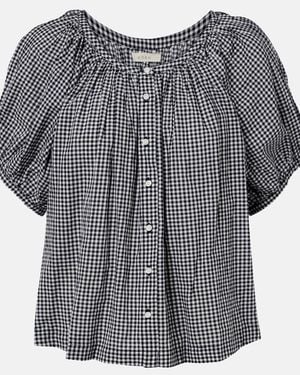 Doen Camisa June De Algodon A Cuadros - Azul