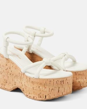 Gianvito Rossi Alma Leather Sandals - Metallic