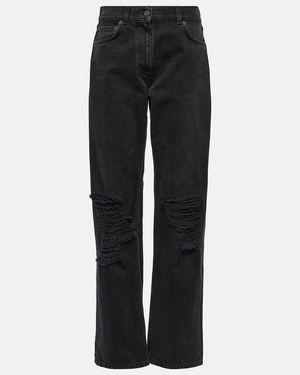 The Row Burty Distressed Boyfriend Jeans - Black