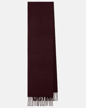 Max Mara Logo Wool Scarf - Purple