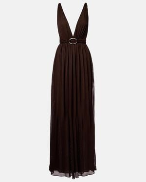 Tory Burch Belted Jersey Maxi Dress - Purple