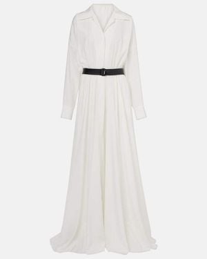 Norma Kamali Belted Gown - White