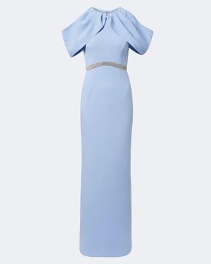 Rebecca Vallance Aylin Embellished Crepe Gown - Blue