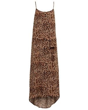 Melissa Odabash Melissa Cheetah-print Midi Slip Dress - Brown