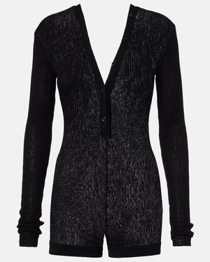 Mugler Playsuit Aus Baumwolle - Blau