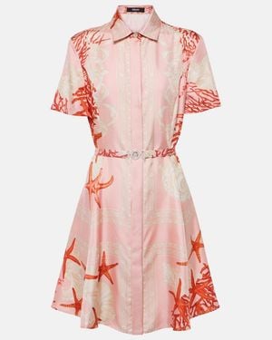Versace Dress With 'Barocco Sea' Pattern - Pink